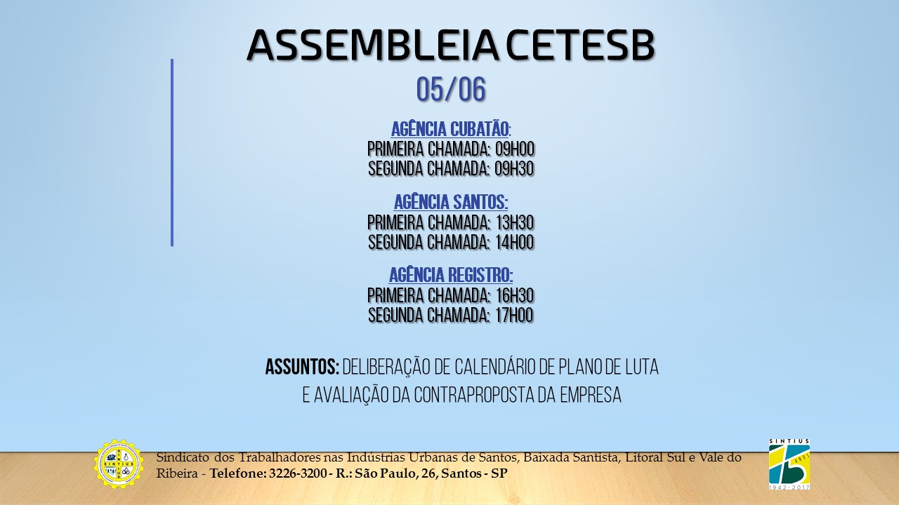ASSEMBLEIA CETESB 05/06