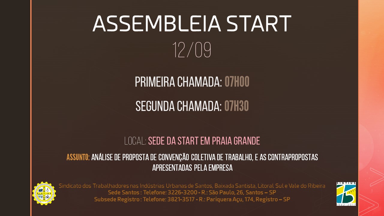 ASSEMBLEIA START 12/09