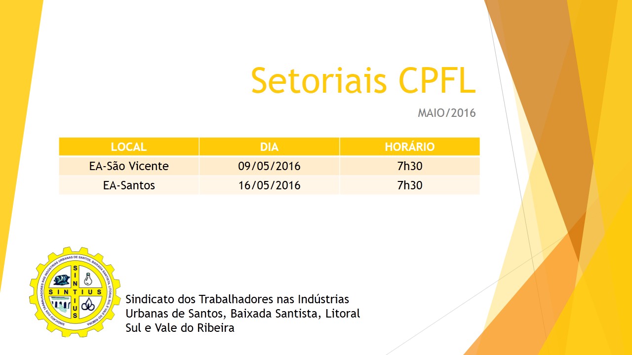 Setorias de Maio da CPFL